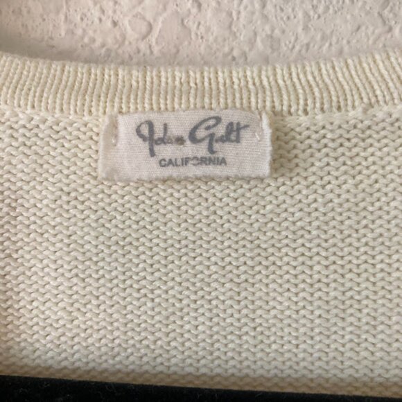 JOHN GALT Argyle Pastel Cardigan Sweater Light Academia Soft Girl Coquette L - Picture 7 of 12